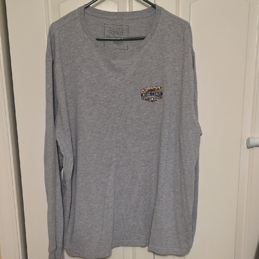 Ocean Coast Gray Long Sleeve Tee